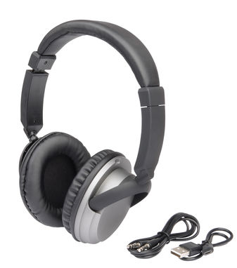 Навушники Bluetooth COMFY, колір сріблястий, чорний - 58-8106033- Фото №1