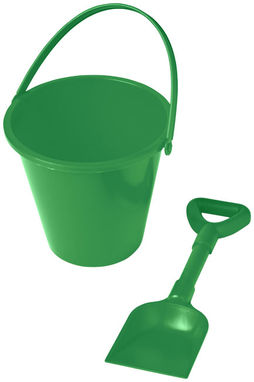 Ведерко пляжное и лопатка Finn, цвет зеленый - 21012003- Фото №1
