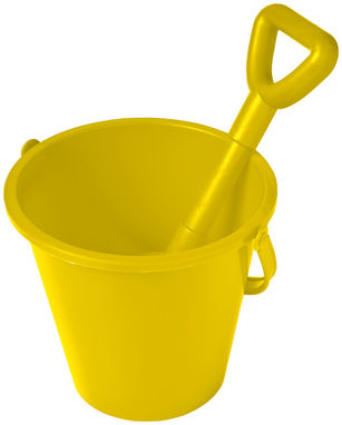 Ведерко пляжное и лопатка Finn, цвет желтый - 21012006- Фото №4