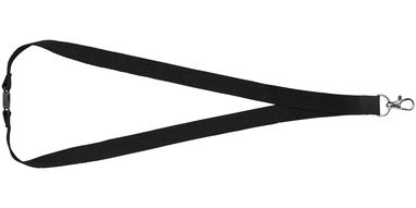 Шнурок Dylan с предохранительным зажимом, цвет сплошной черный - 10251201- Фото №4
