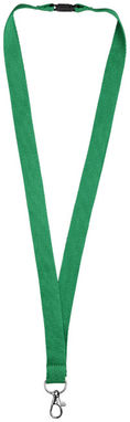 Шнурок Dylan із запобіжним затискачем, колір зелений - 10251206- Фото №1