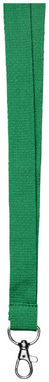Шнурок Dylan із запобіжним затискачем, колір зелений - 10251206- Фото №5