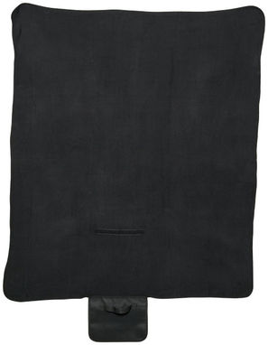 Одеяло флисовое Meadow, цвет сплошной черный - 11296000- Фото №4