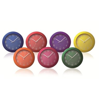 Пластикові настінні годинники RIMINI, жовті - WS02YL- Фото №2