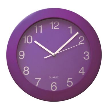 Пластиковые настенные часы RIMINI, фиолетовые - WS02PR- Фото №1
