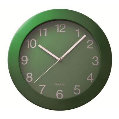 Пластикові настінні годинники RIMINI, темно-зелені - WS02GR- Фото №1