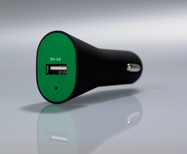 АВТОМОБІЛЬНИЙ ЗАРЯДНИЙ USB-ПРИСТРІЙ RUBBY, колір зелений - PC40-GR- Фото №3