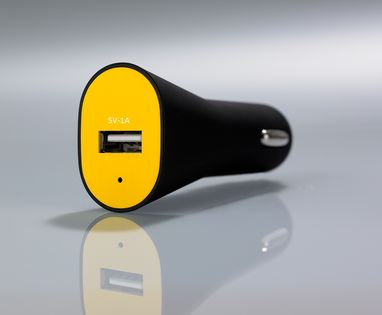 АВТОМОБІЛЬНИЙ ЗАРЯДНИЙ USB-ПРИСТРІЙ RUBBY, колір жовтий - PC40-YL- Фото №3