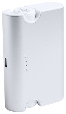 Рower bank -навушники Quellox, колір сріблястий - AP721029-01- Фото №1