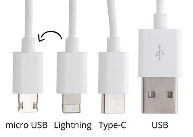 Брелок-зарядный кабель USB Zaref, цвет серебристый - AP721034-21- Фото №4