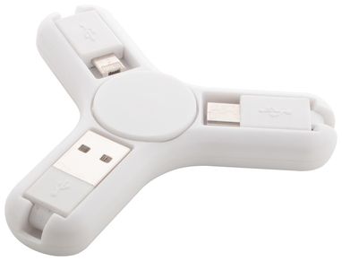 Спінер з USB зарядним кабелем Dorip, колір білий - AP721039-01- Фото №3