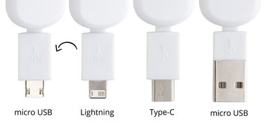 Спинер с USB зарядным кабелем Dorip, цвет белый - AP721039-01- Фото №11