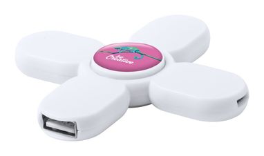 Спінер-USB хаб Kuler, колір білий - AP721040-01- Фото №4