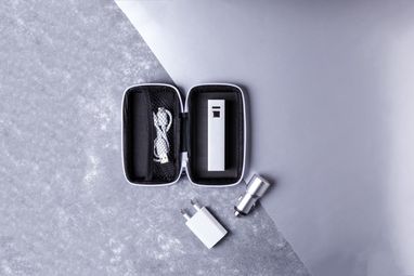 Набір зарядний USB Tilmix, колір сріблястий - AP721044-21- Фото №3