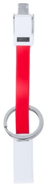 Брелок-зарядный кабель USB Hedul, цвет красный - AP721046-05- Фото №3