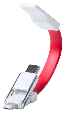 Брелок-зарядный кабель USB Hedul, цвет красный - AP721046-05- Фото №4