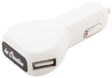 Зарядное автомобильное USB устройство LerfalLerfal, цвет белый - AP721062-01- Фото №1