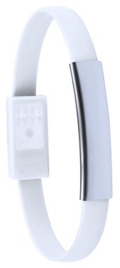 Браслет із зарядним кабелем USB Leriam, колір білий - AP721100-01- Фото №1