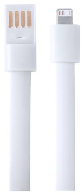 Браслет із зарядним кабелем USB Leriam, колір білий - AP721100-01- Фото №2