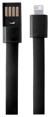 Браслет с зарядным кабелем USB Leriam, цвет черный - AP721100-10- Фото №2