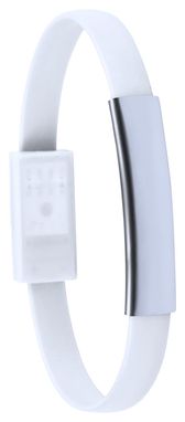 Браслет із зарядним кабелем USB Ceyban, колір білий - AP721101-01- Фото №1