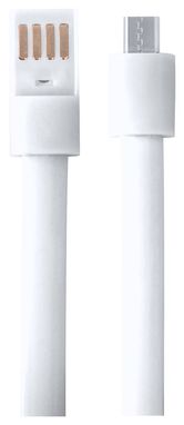 Браслет із зарядним кабелем USB Ceyban, колір білий - AP721101-01- Фото №2