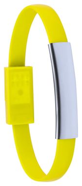 Браслет с зарядным кабелем USB Ceyban, цвет желтый - AP721101-02- Фото №1