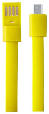 Браслет с зарядным кабелем USB Ceyban, цвет желтый - AP721101-02- Фото №2