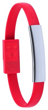 Браслет с зарядным кабелем USB Ceyban, цвет красный - AP721101-05- Фото №1