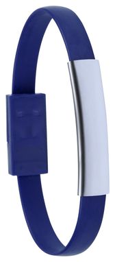 Браслет с зарядным кабелем USB Ceyban, цвет синий - AP721101-06- Фото №1