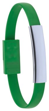 Браслет с зарядным кабелем USB Ceyban, цвет зеленый - AP721101-07- Фото №1