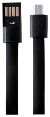 Браслет із зарядним кабелем USB Ceyban, колір чорний - AP721101-10- Фото №2
