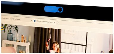 Блокиратор веб-камеры Nambus, цвет синий - AP721119-06- Фото №5