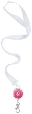 Стрічка для бейджа Lemer, колір білий - AP721135-01- Фото №3