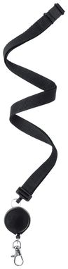 Стрічка для бейджа Lemer, колір чорний - AP721135-10- Фото №1