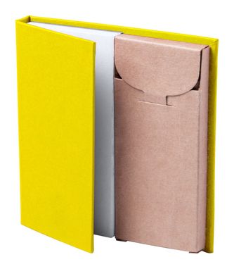 Блокнот з олівцями Lumar, колір жовтий - AP721240-02- Фото №1