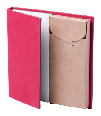 Блокнот з олівцями Lumar, колір червоний - AP721240-05- Фото №1