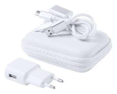 Набір зарядний USB Sinkord, колір білий - AP721269-01- Фото №1