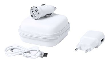 Набір зарядний USB Luzzer, колір білий - AP721270-01- Фото №1