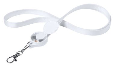 Зарядний пристрій -шнурок Glusol, колір білий - AP721295-01- Фото №1