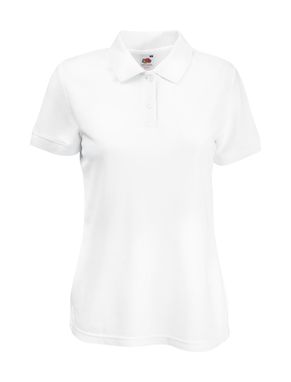 Рубашка поло женская 65/35, цвет белый  размер L - AP731930-01_L- Фото №1