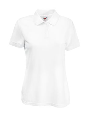 Рубашка поло женская 65/35, цвет белый  размер S - AP731930-01_S- Фото №1