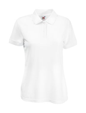Рубашка поло женская 65/35, цвет белый  размер XS - AP731930-01_XS- Фото №1