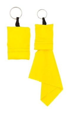 Брелок с очищающей салфеткой Yindax, цвет желтый - AP741342-02- Фото №1