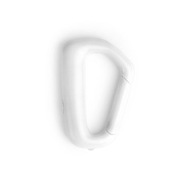 Ліхтарик з карабіном Mansour, колір білий - AP781005-01- Фото №1