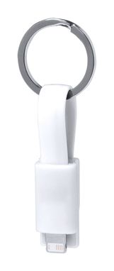 Брелок-зарядный кабель USB Holnier, цвет белый - AP781847-01- Фото №1