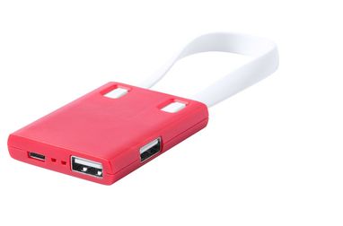 Хаб USB Yurian, цвет красный - AP781901-05- Фото №2
