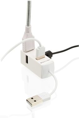 Хаб USB Geby, колір білий - AP791184-01- Фото №4