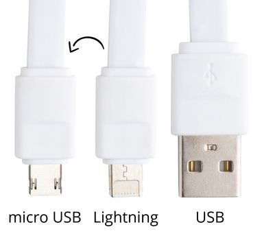 Кабель зарядний USB Stash, колір білий - AP810422-01- Фото №3