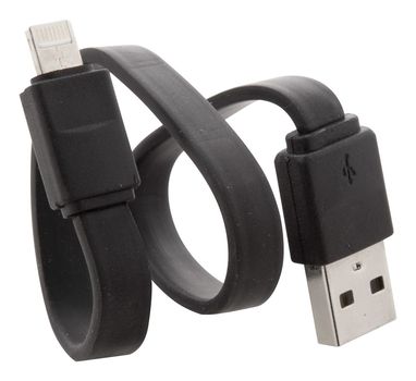 Кабель зарядный USB Stash, цвет черный - AP810422-10- Фото №1